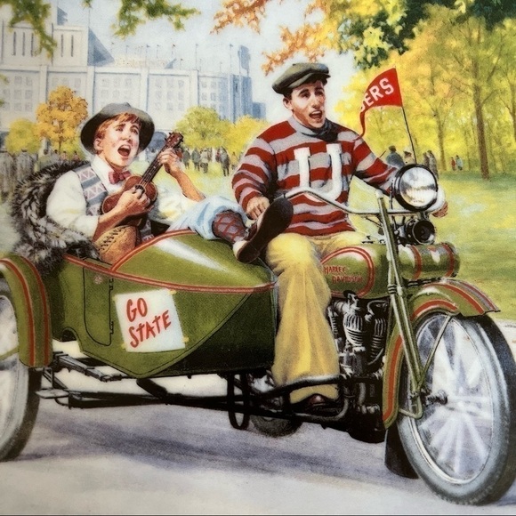 HARLEY- DAVIDSON THE GREAT TIMES TOGETHER SERIES "ROAD TRIP" COLLECTIBLE PLATE - Picture 2 of 5